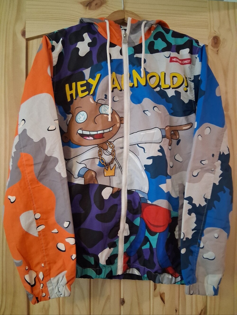 Members Only Hey Arnold Camo Windbreaker Sz M